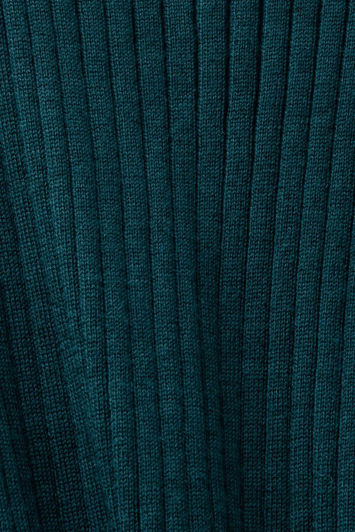 Maglione smanicato in lana merino extra fine, EMERALD GREEN, detail image number 5