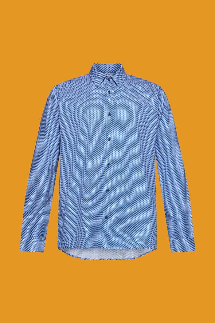 Camicia slim fit con motivo allover, BLUE, detail image number 6