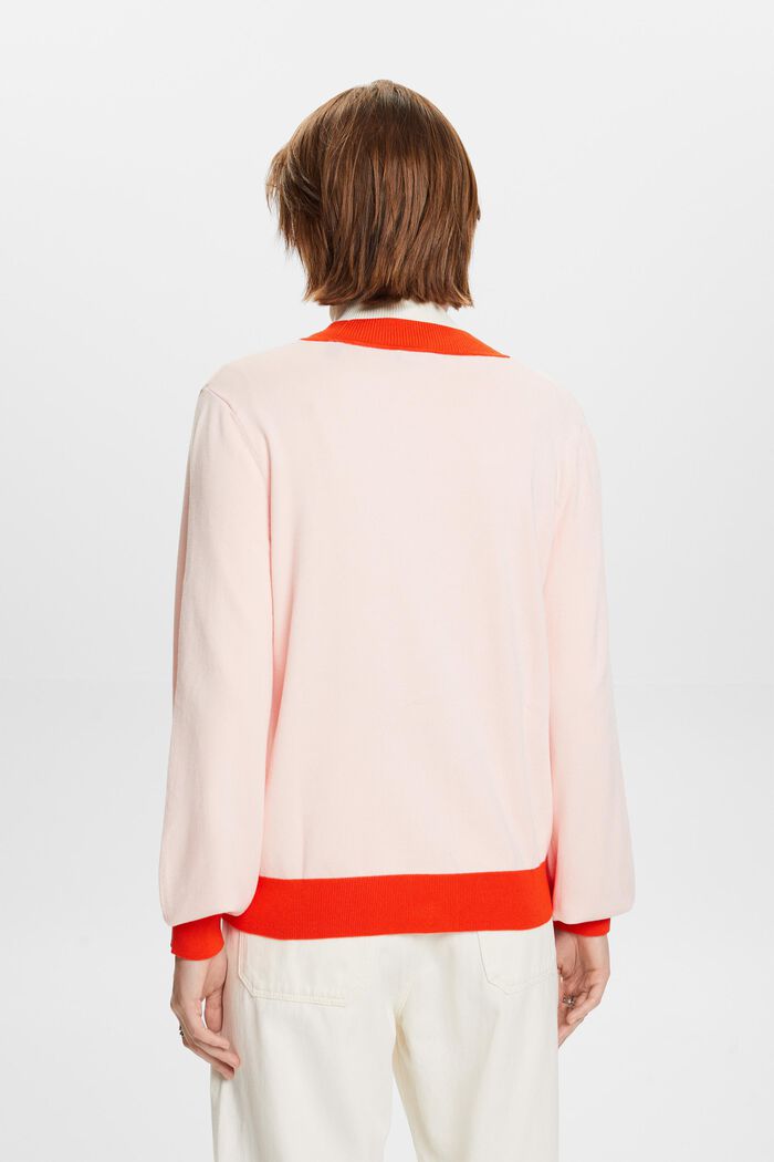 Cardigan basic con scollo a V, LIGHT PINK, detail image number 4