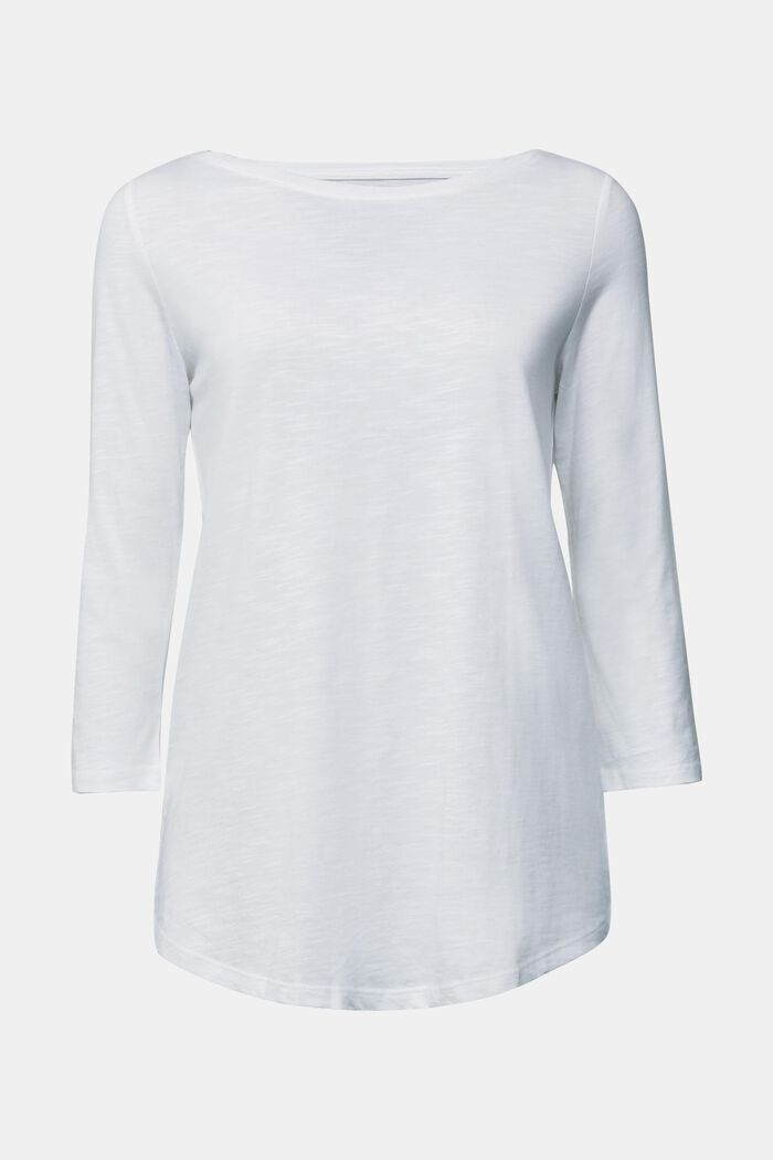 Maglia in jersey con cotone biologico, WHITE, detail image number 0