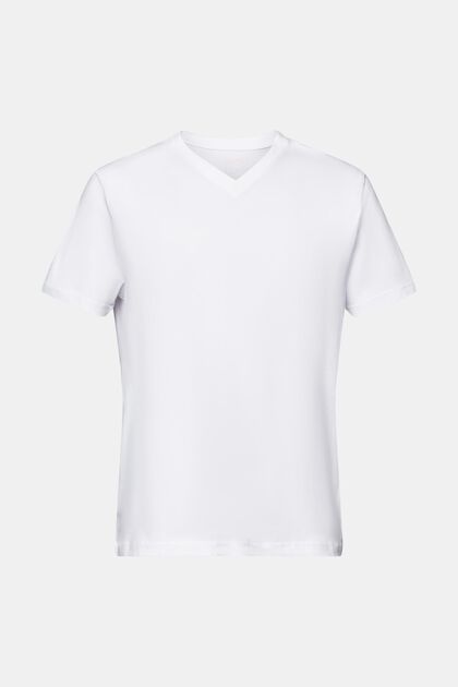 T-shirt con scollo a V in cotone biologico