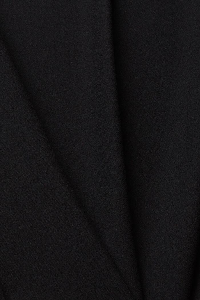 Blusa stretch con bordi tagliati a vivo, BLACK, detail image number 6