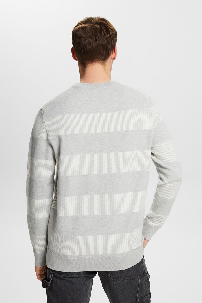 Pullover a righe in maglia a coste, LIGHT GREY, detail image number 3