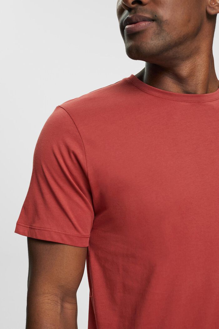 T-shirt in jersey, 100% cotone, TERRACOTTA, detail image number 0