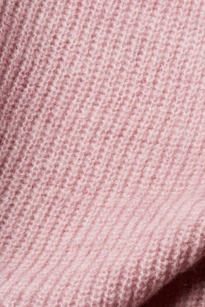 Pullover cropped in misto lana, LIGHT PINK, detail image number 1