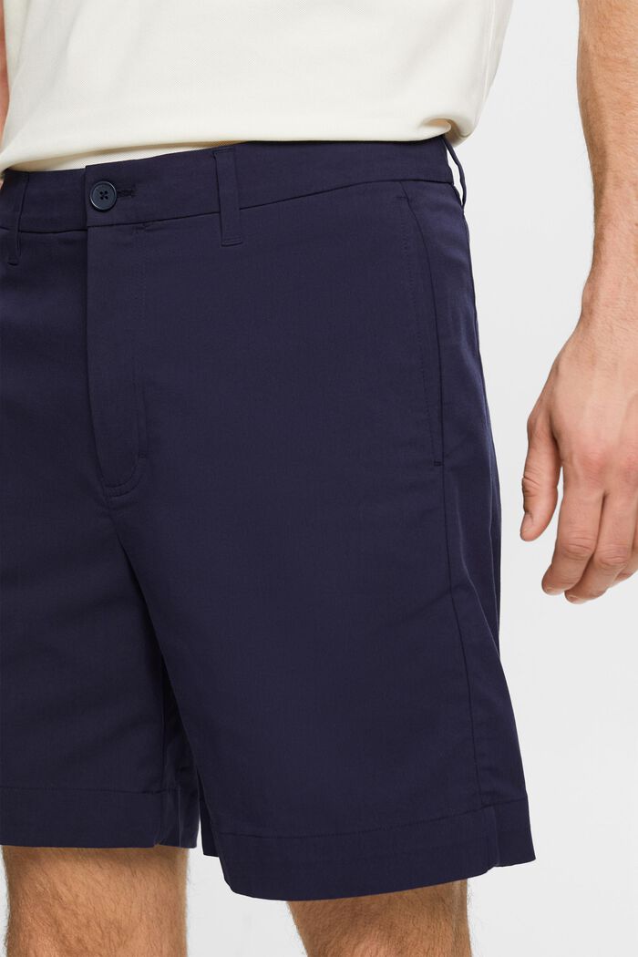 Shorts chino in twill elasticizzato, NAVY, detail image number 4