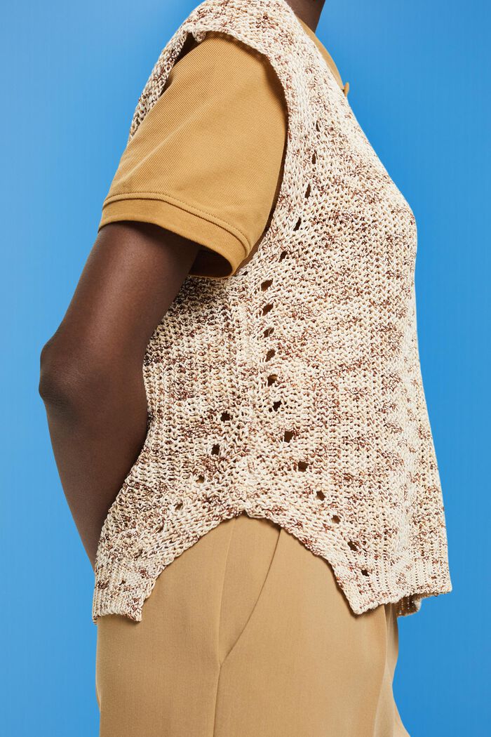 Gilet con scollo a V, TAUPE, detail image number 2