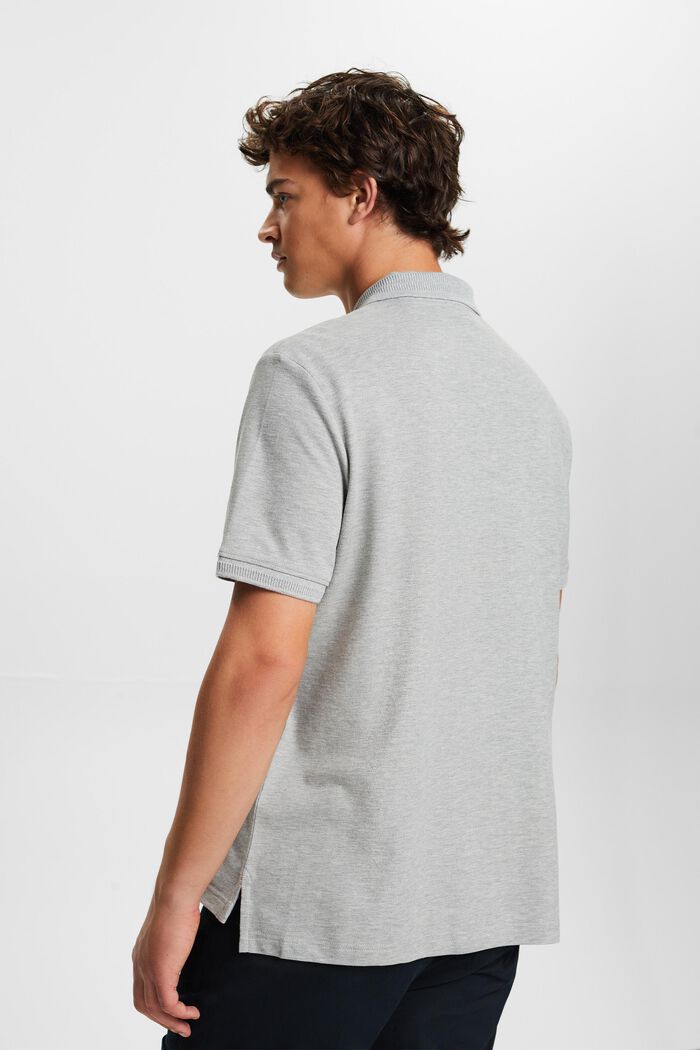 Polo in cotone piqué, LIGHT GREY, detail image number 4