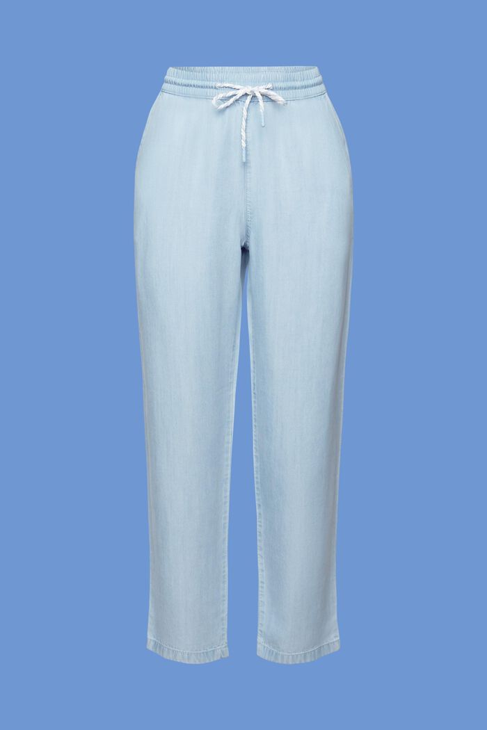 Pantaloni sportivi simil denim, TENCEL™, BLUE BLEACHED, detail image number 7