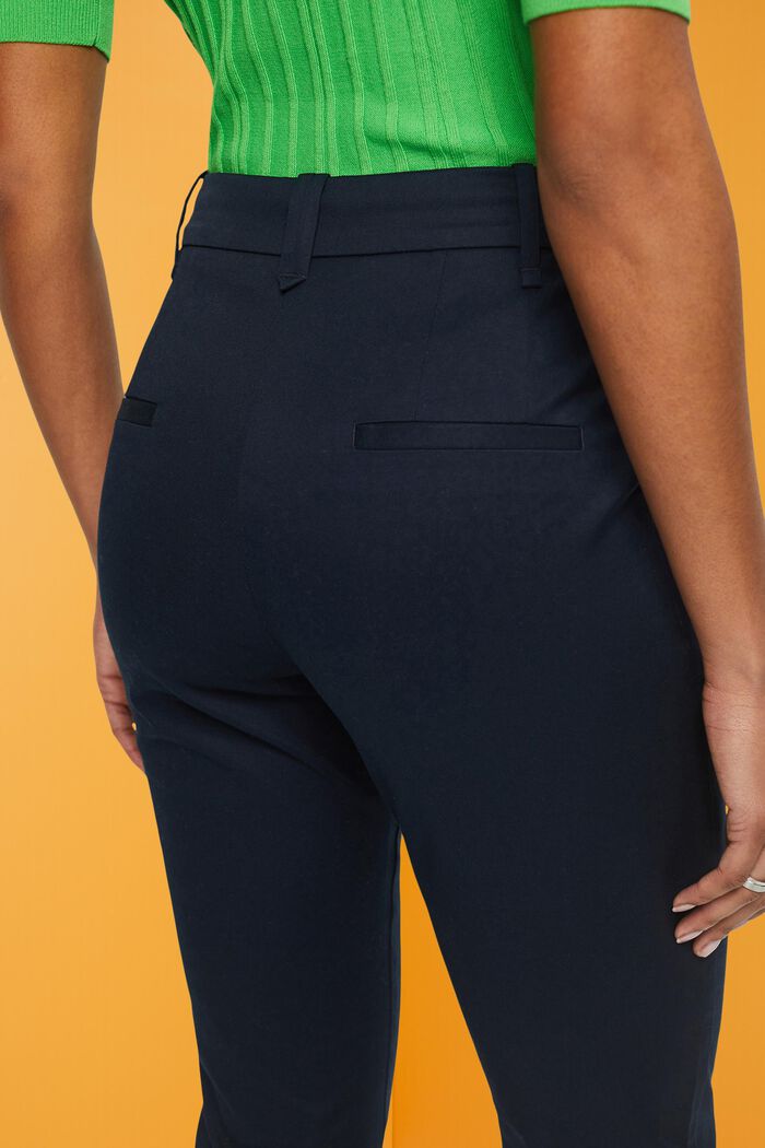 Pantaloni slim fit a vita alta, NAVY, detail image number 4