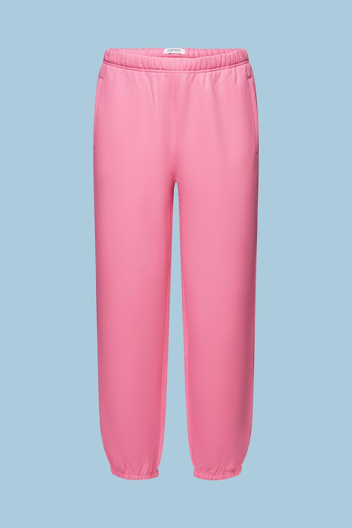 Joggers unisex con logo in pile di cotone, PINK FUCHSIA, detail image number 8