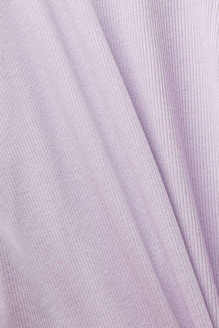 Top con pizzo in jersey di maglia a coste, LAVENDER, detail image number 5