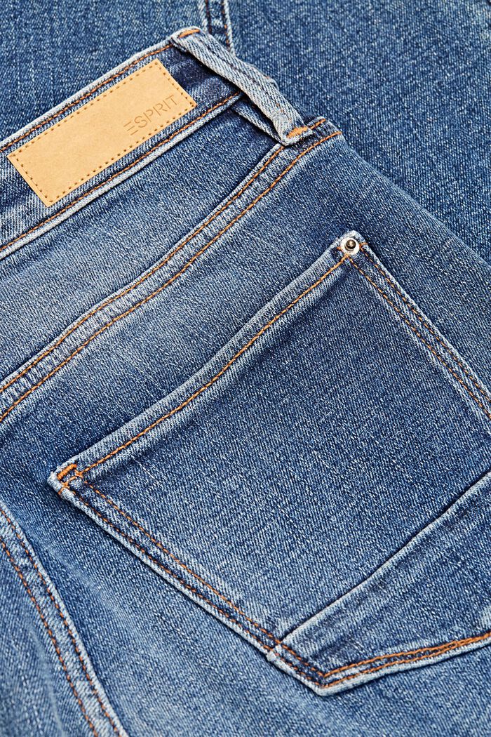 Jeans elasticizzati in cotone biologico, BLUE MEDIUM WASHED, detail image number 6