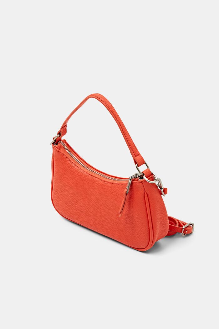 Borsa mini a tracolla in similpelle, BRIGHT ORANGE, detail image number 2