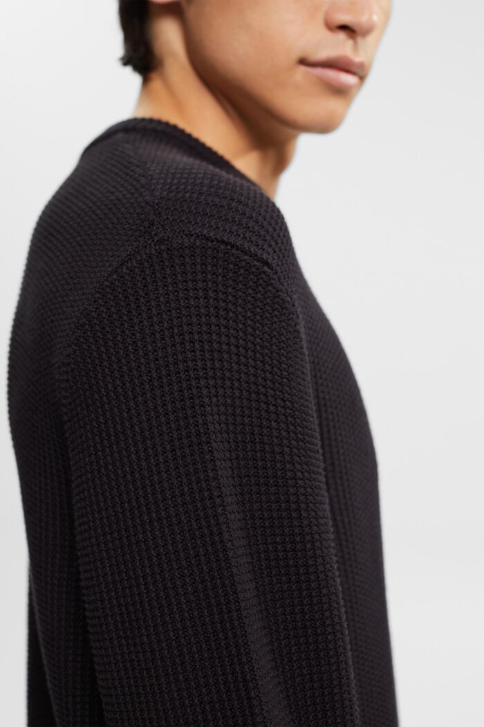 Pullover in puro cotone, BLACK, detail image number 0