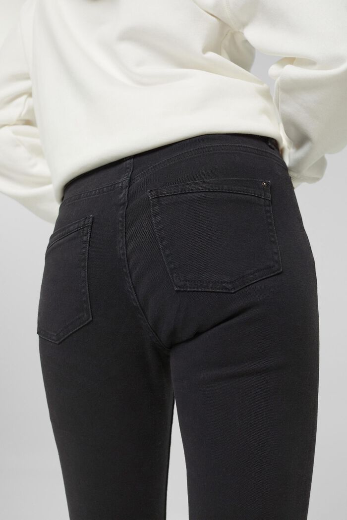 Pantaloni stretch con dettaglio con zip, BLACK, detail image number 0