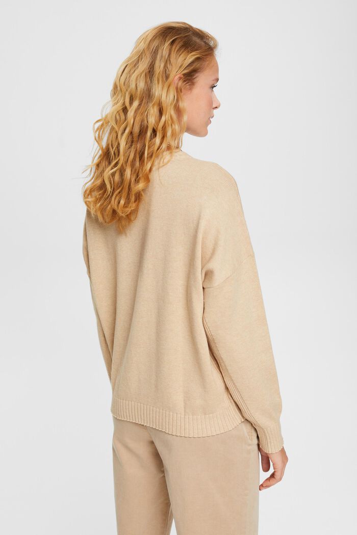 Maglione a righe, CREAM BEIGE, detail image number 3