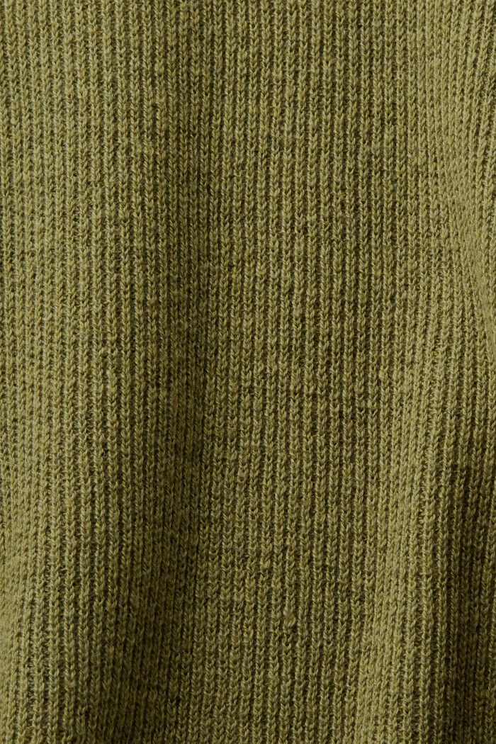 Poncho in maglia a coste, OLIVE, detail image number 3