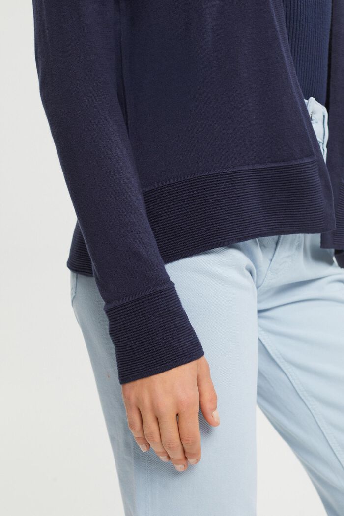 Giacca a maglia aperta, NAVY, detail image number 2