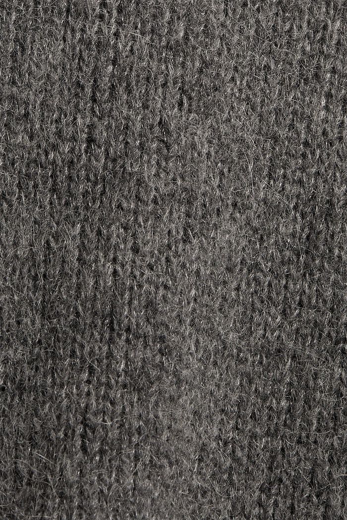 Con alpaca: pullover a blocchi di colore, ANTHRACITE, detail image number 4