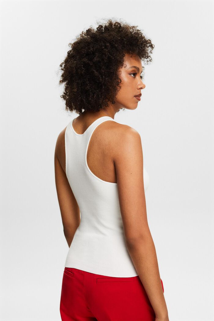 Canotta racerback in cotone, OFF WHITE, detail image number 2