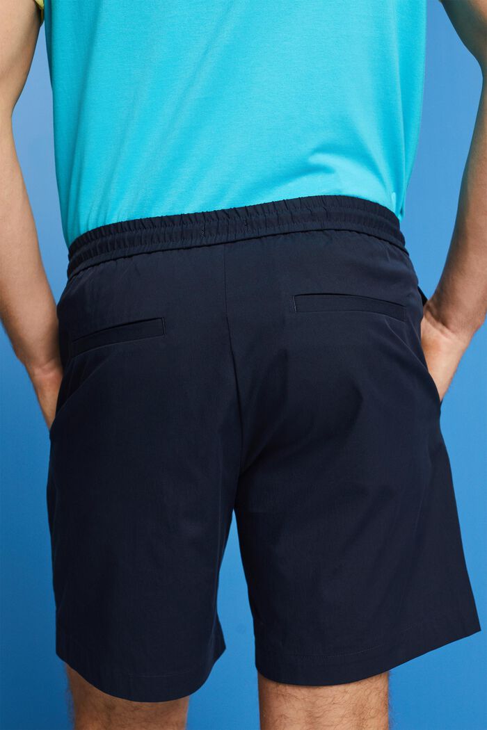 Pantaloncini in popeline di cotone, NAVY, detail image number 4
