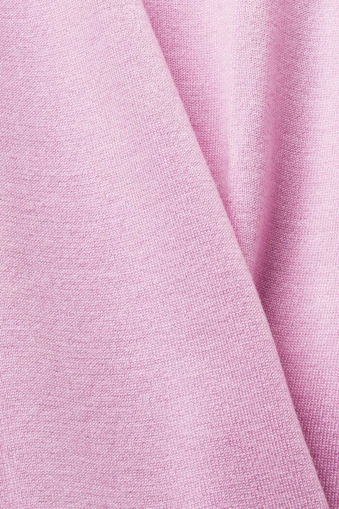 Pullover in maglia a maniche corte con colletto a polo, LILAC, detail image number 4