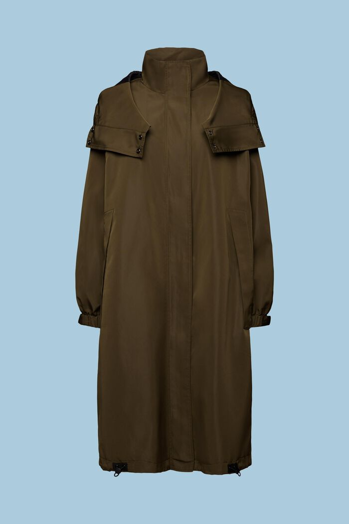 Cappotto con cappuccio rimovibile, KHAKI GREEN, detail image number 7