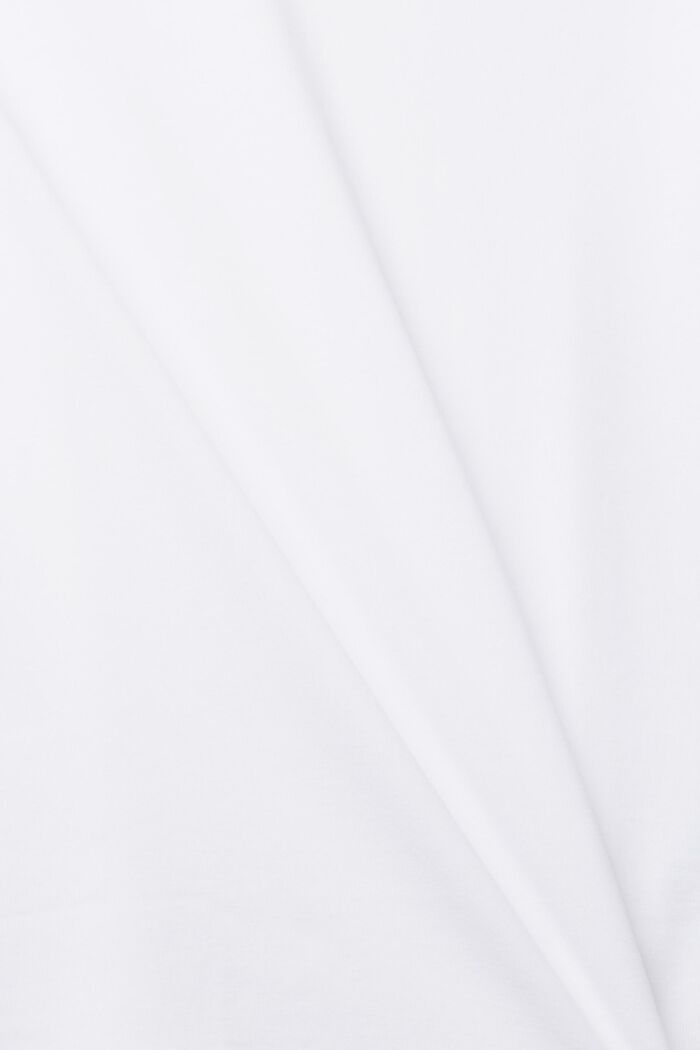 T-shirt con colletto alla coreana, WHITE, detail image number 5