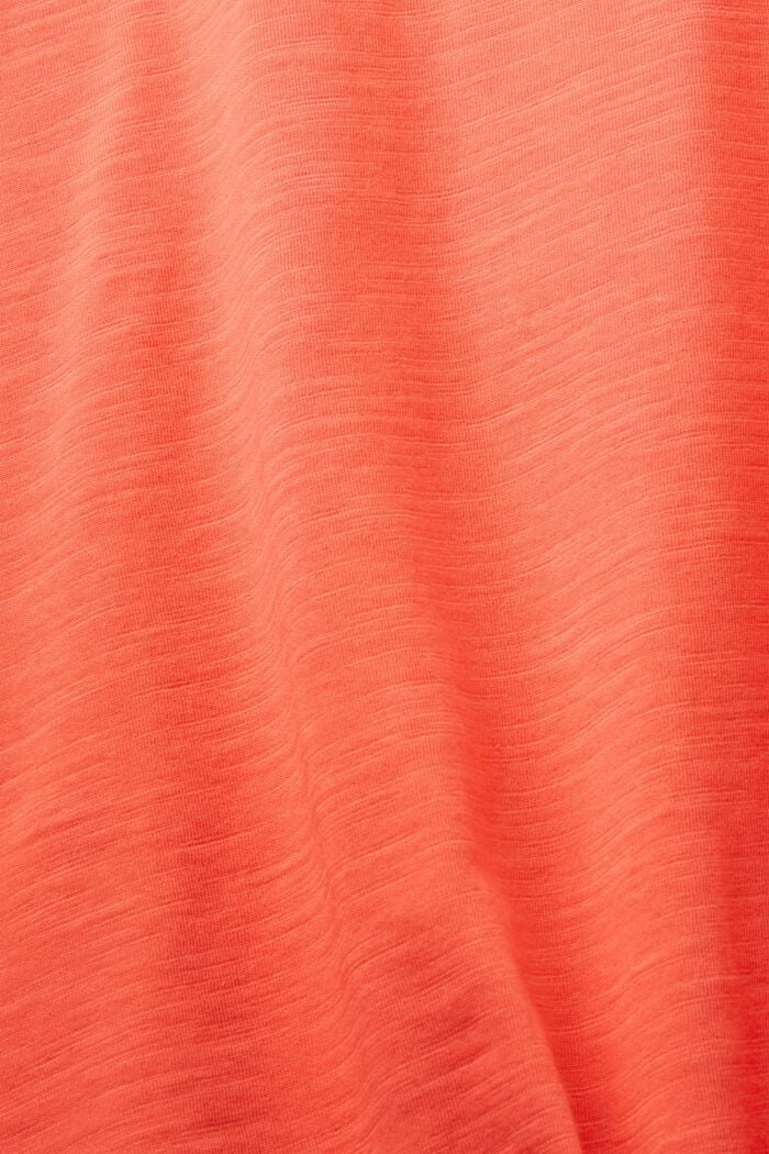Maglia a maniche lunghe in jersey, 100% cotone, CORAL RED, detail image number 4