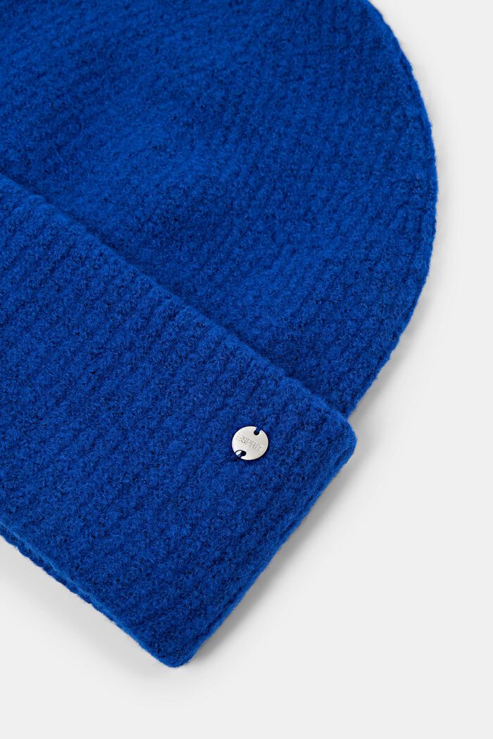 Berretto in maglia a coste, BRIGHT BLUE, detail image number 1
