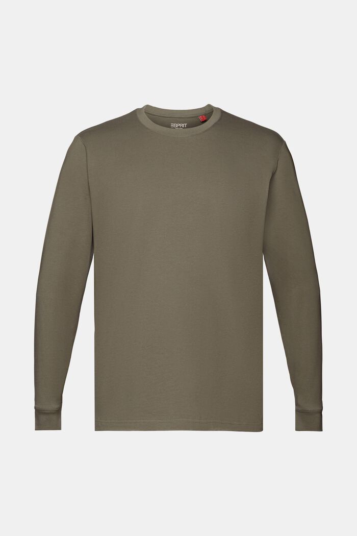 Maglia a maniche lunghe in jersey, 100% cotone, GUNMETAL, detail image number 5