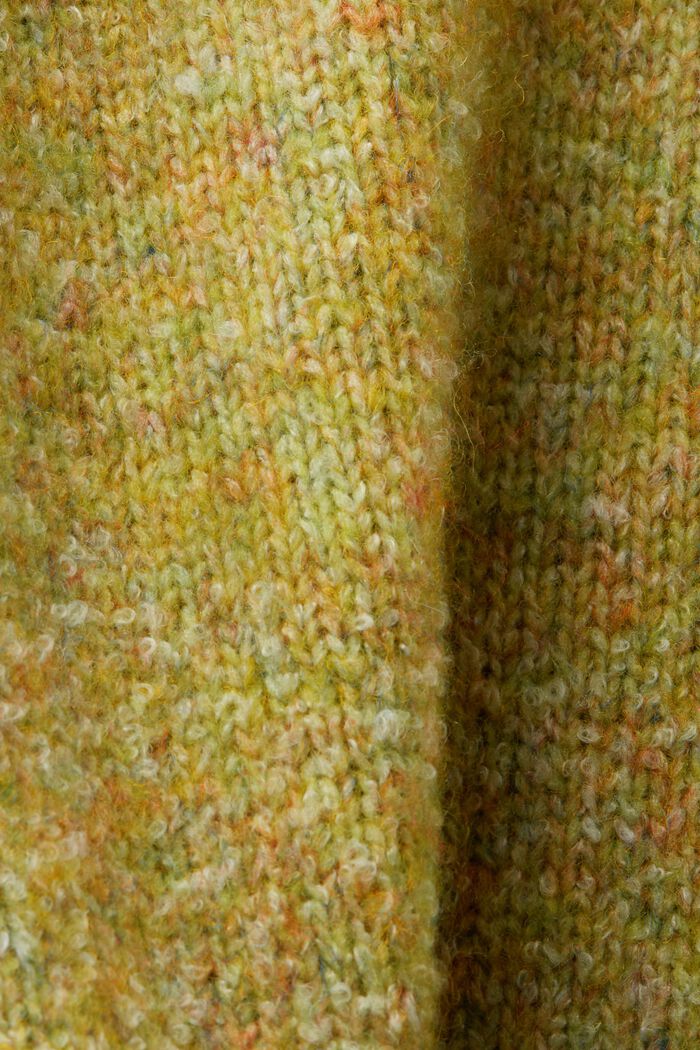 Pullover melangiato con collo a lupetto, LEAF GREEN, detail image number 5