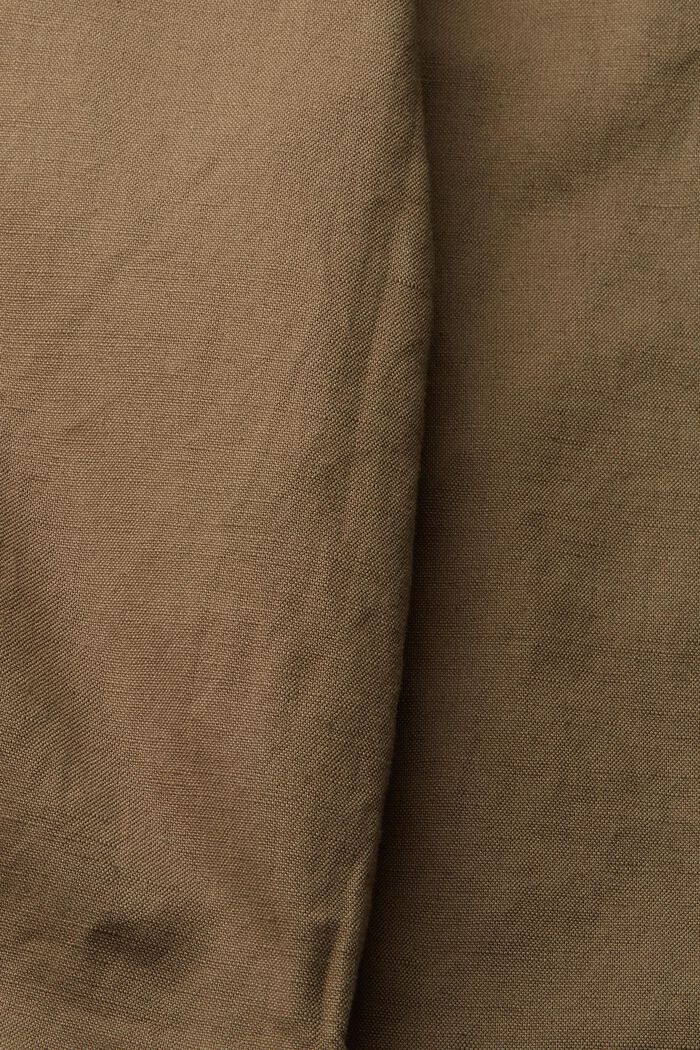 Pantaloni corti in misto lino, DUSTY GREEN, detail image number 1
