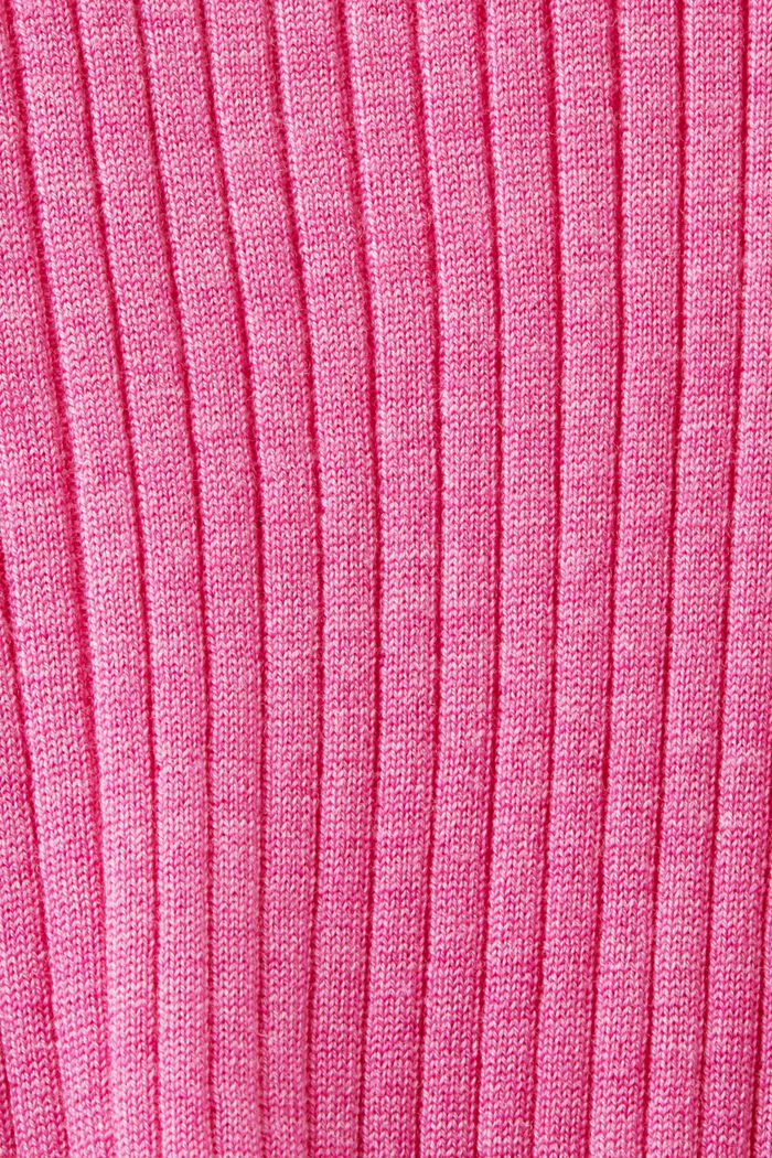 Maglione smanicato in lana merino extra fine, PINK FUCHSIA, detail image number 5