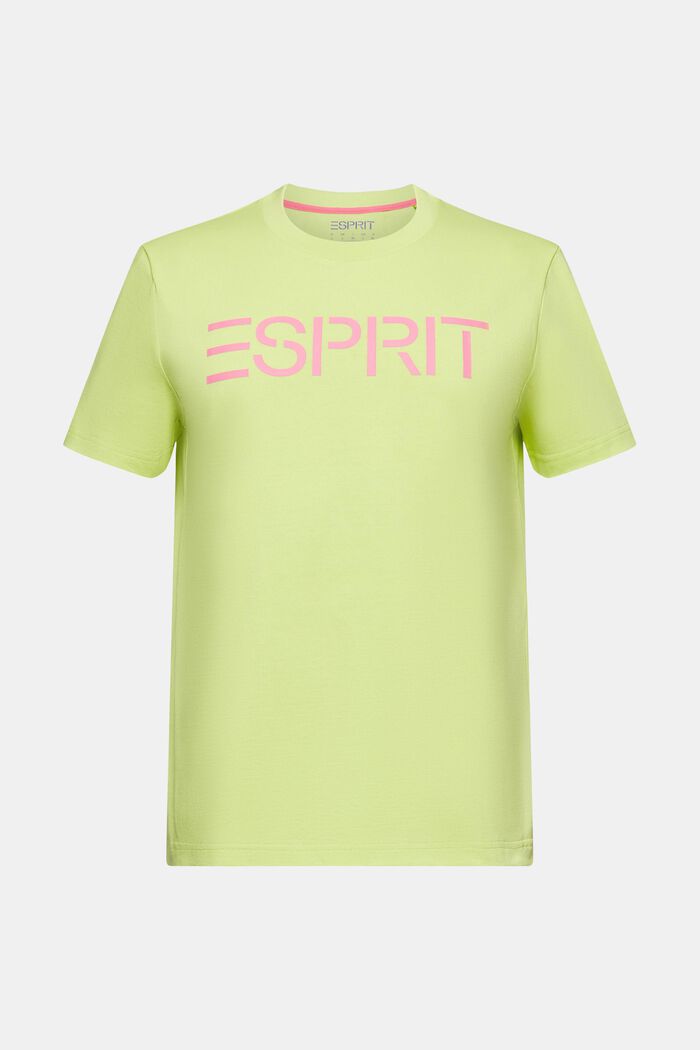 T-shirt unisex in jersey di cotone con logo, BRIGHT YELLOW, detail image number 6