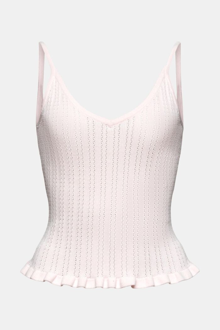 Canotta in maglia pointelle, LIGHT PINK, detail image number 6