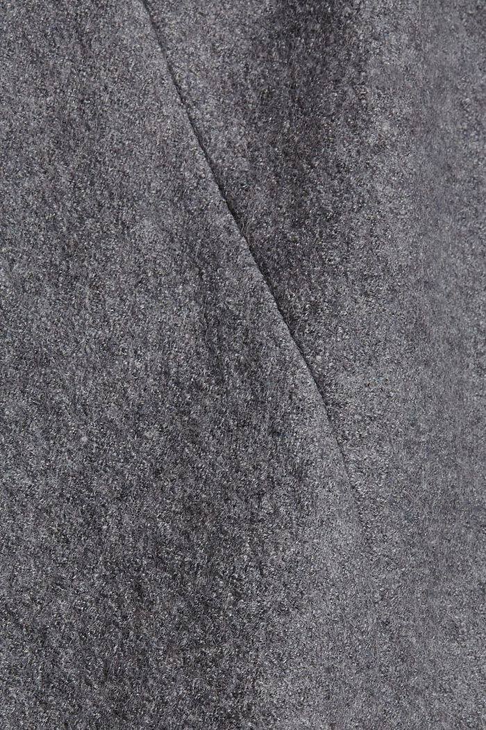 In misto lana: giacca bouclé con colletto alto, GUNMETAL, detail image number 4