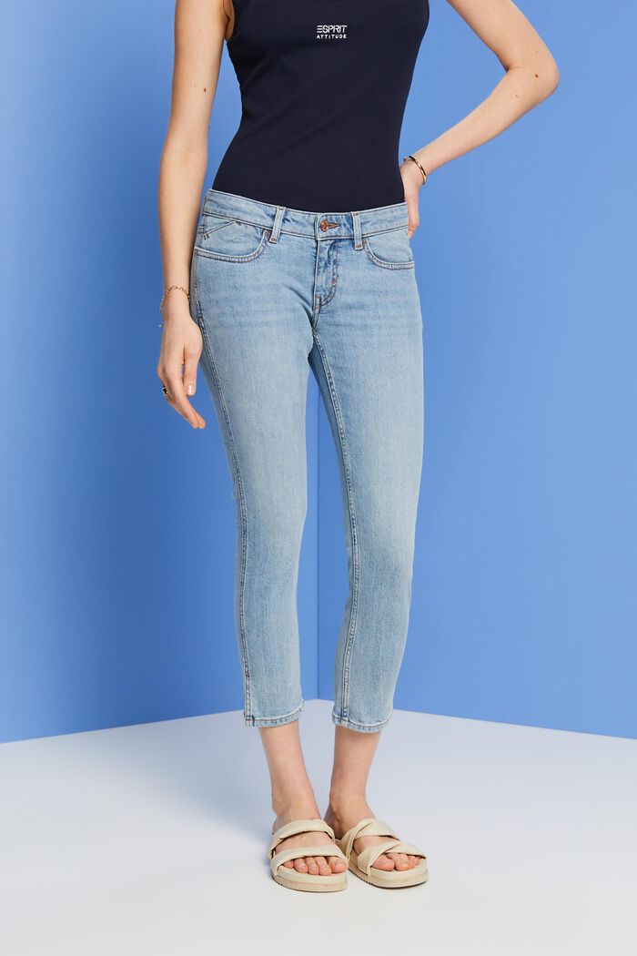 Jeans capri, BLUE BLEACHED, detail image number 0