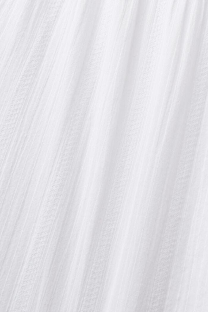 Camicetta in cotone con volant, WHITE, detail image number 5