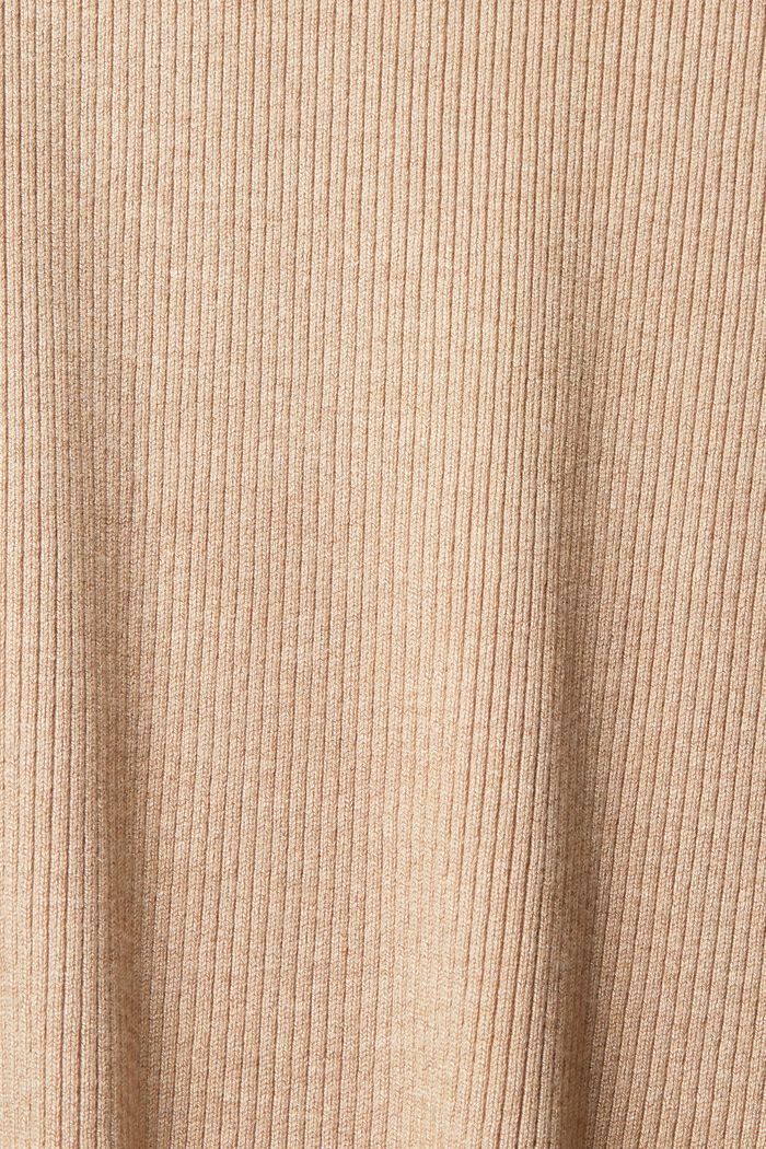 Pullover a coste, LENZING™ ECOVERO™, CREAM BEIGE, detail image number 1