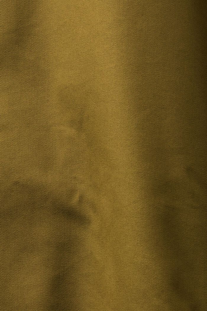 Trench con cintura in cotone biologico, OLIVE, detail image number 5
