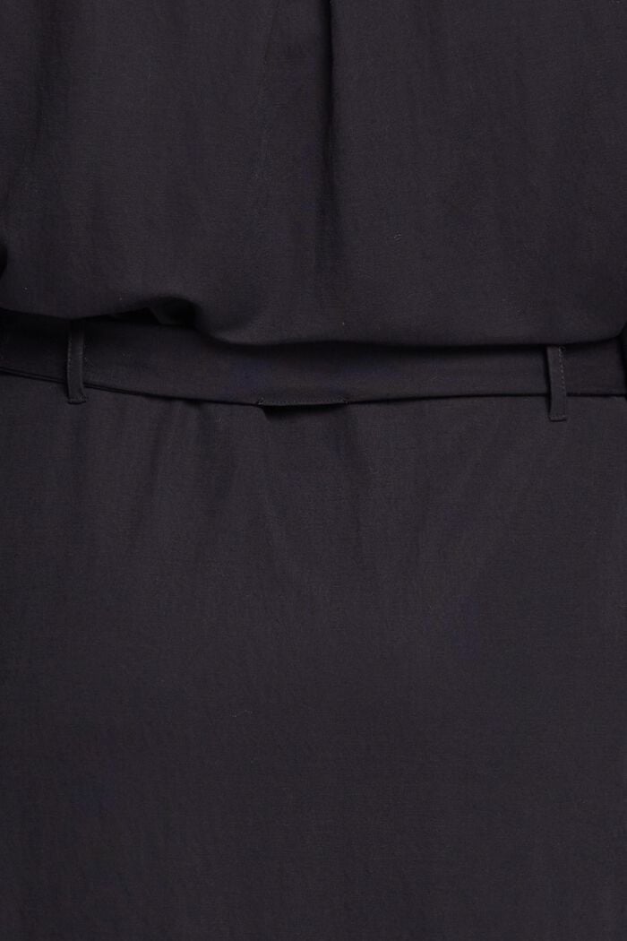 Abito camicia CURVY con cintura da annodare, BLACK, detail image number 2