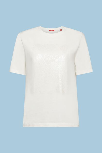 T-shirt con stampa olografica
