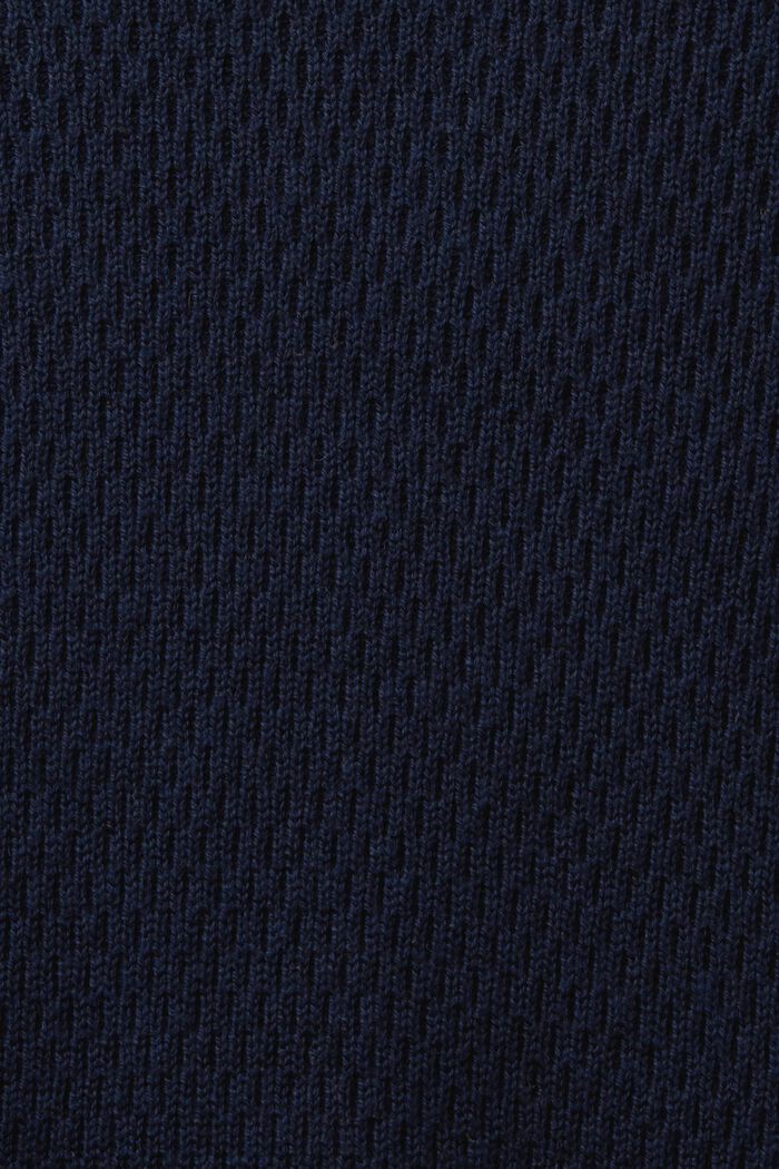 Pullover a girocollo in maglia strutturata, NAVY, detail image number 4