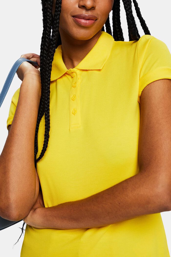 Polo in jersey, YELLOW, detail image number 3