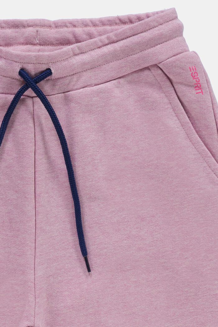 Shorts felpati in cotone, LIGHT PINK, detail image number 2