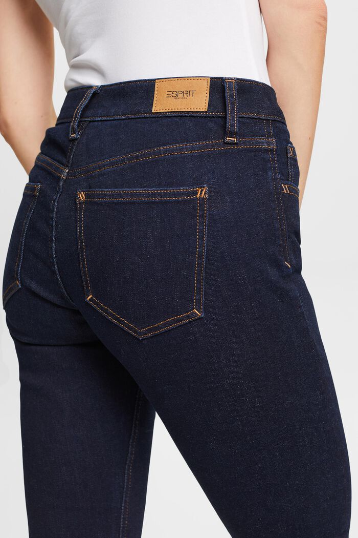 Riciclati: jeans Slim Fit stretch a vita media, BLUE RINSE, detail image number 4