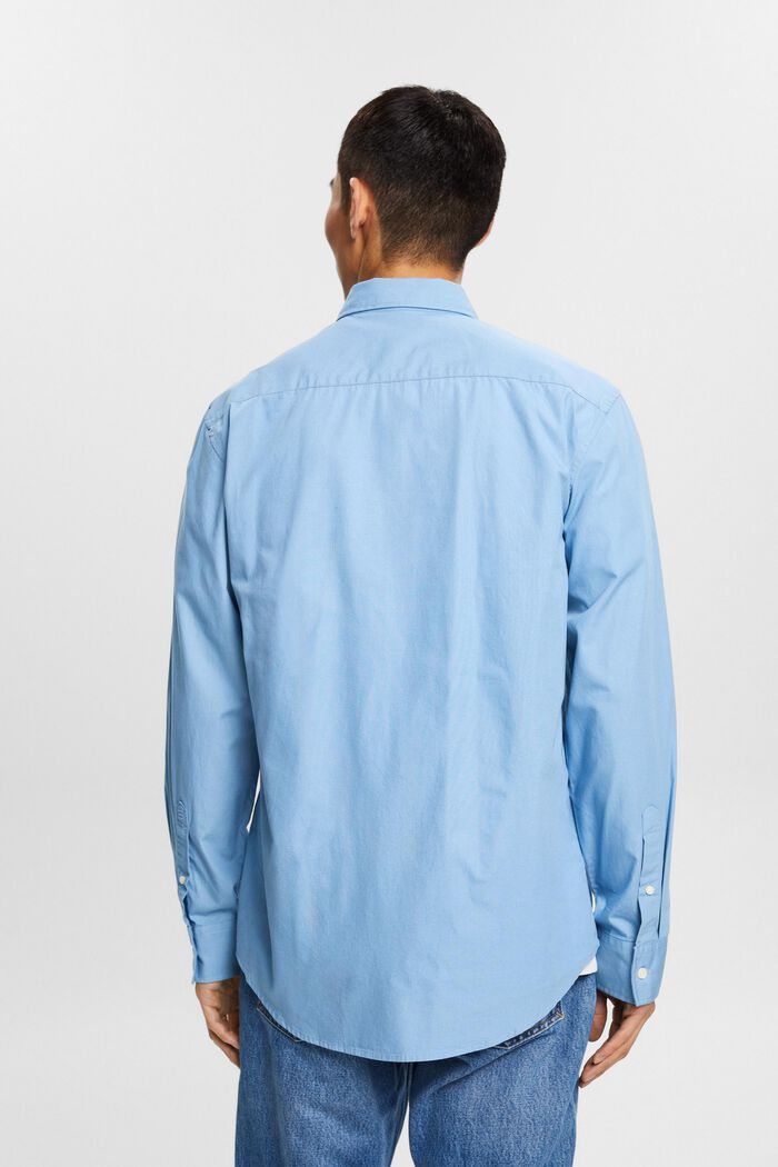 Camicia button-down in popeline, 100% cotone, LIGHT BLUE, detail image number 3