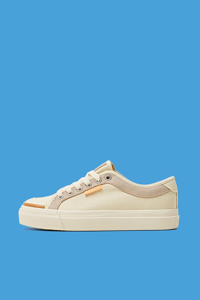Sneakers dalla suola con plateau, LIGHT BEIGE, detail image number 0